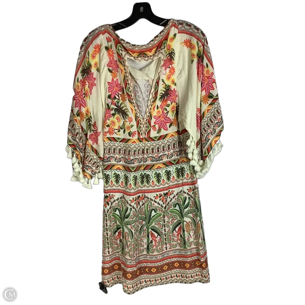 Dress Designer By Farm Rio In Floral Print, Size: L