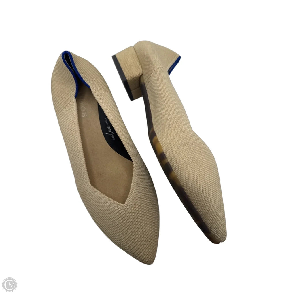 Shoes Heels Kitten By Rothys In Cream, Size: 9.5