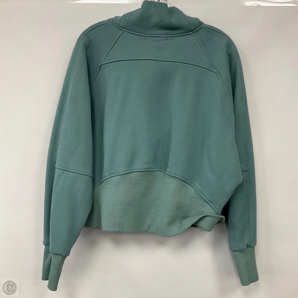 Sweatshirt Collar In Teal, Size: L