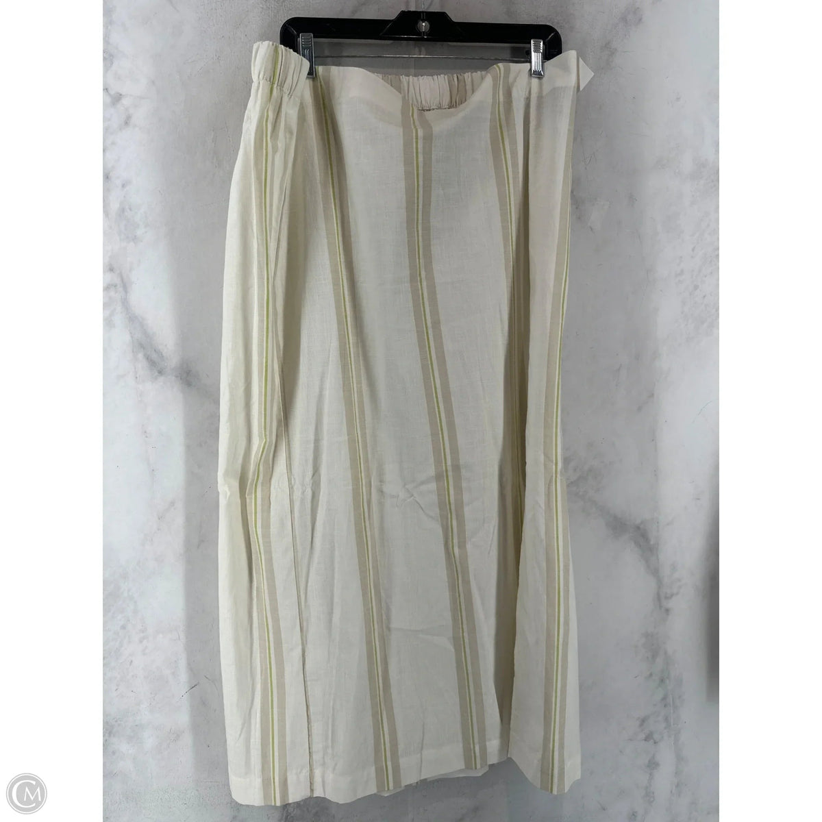 Skirt Maxi By A New Day In Tan & White, Size: Xxl