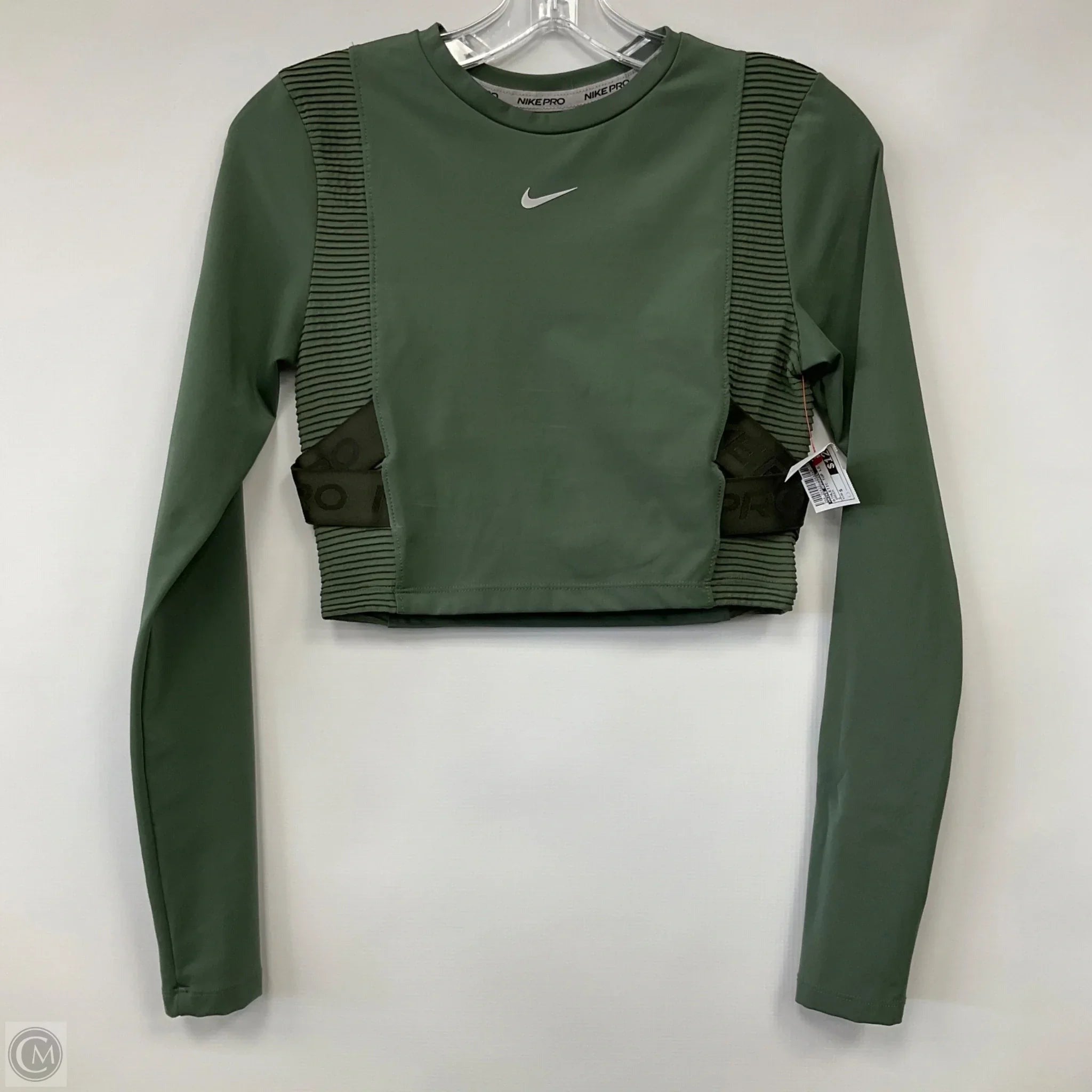 Athletic Top Long Sleeve Crewneck By Nike Apparel In Green, Size: S