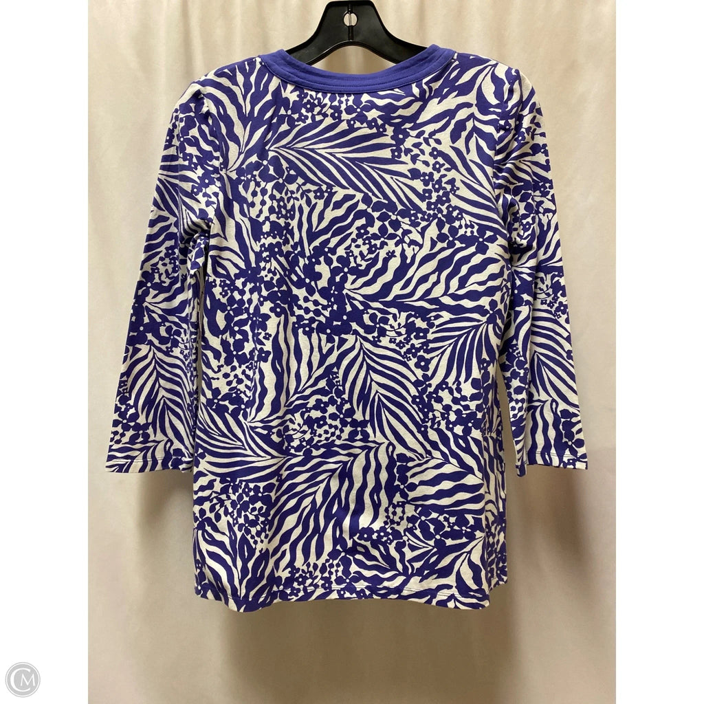 Top Long Sleeve By Charter Club In Purple, Size: S