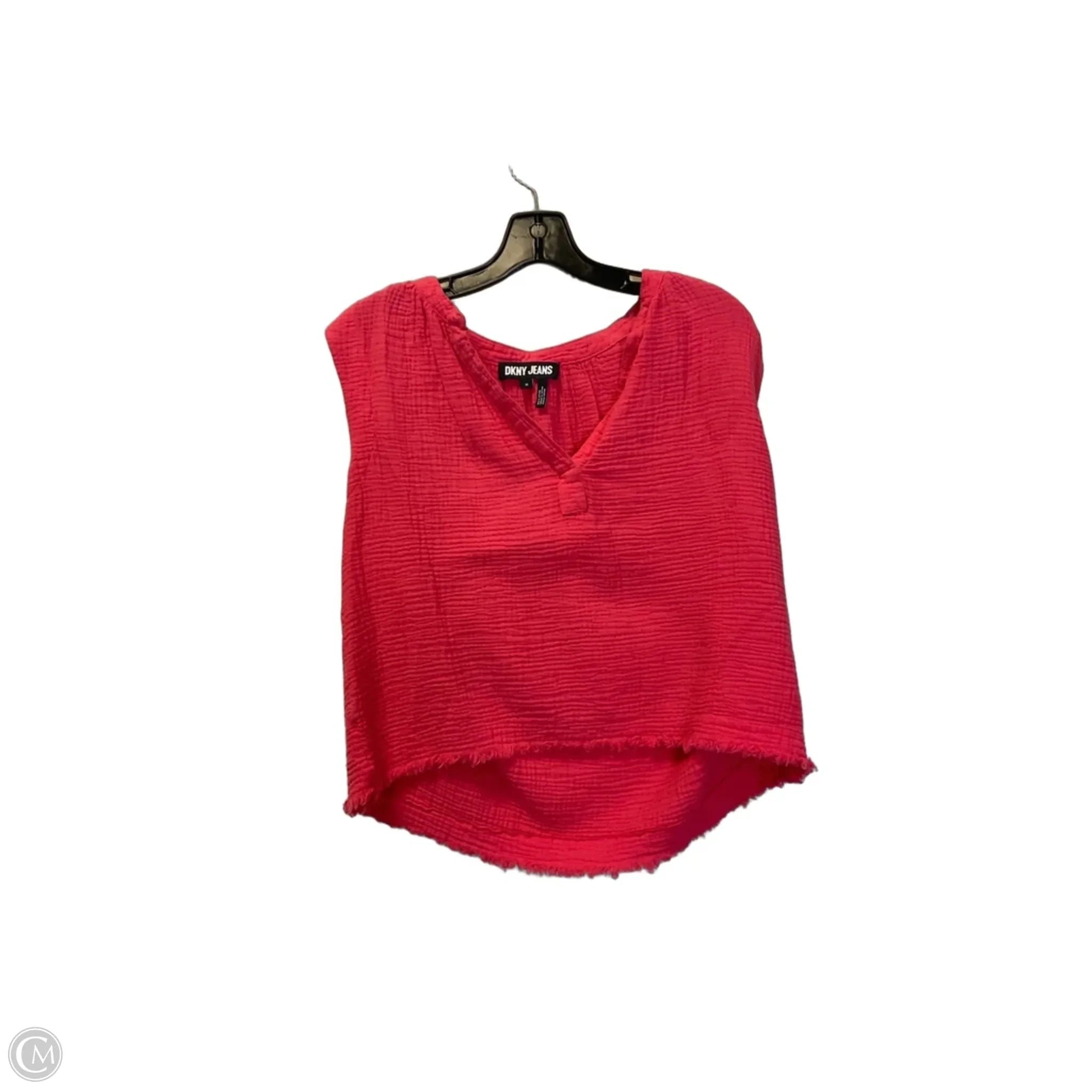 Top Sleeveless By Dkny In Red, Size: M