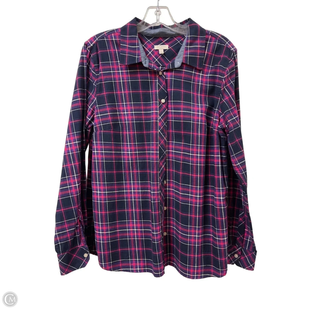 Blouse Long Sleeve By Talbots In Purple, Size: L