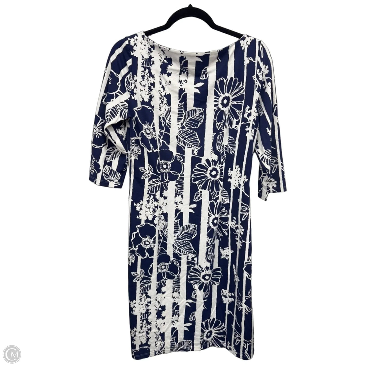 Dress Casual Midi By J Mclaughlin In Blue & White, Size: M