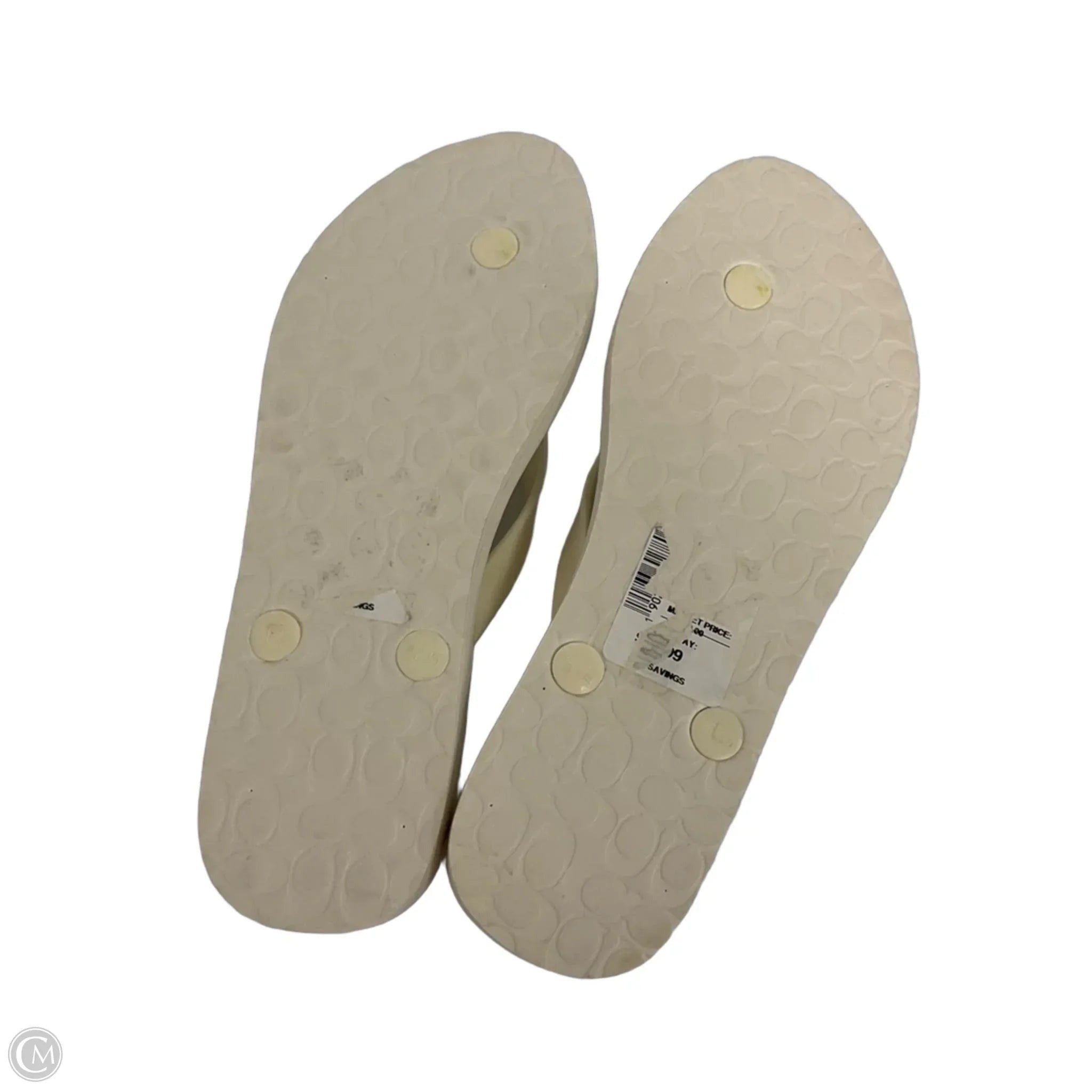 Sandals Designer By Coach In White, Size: 6
