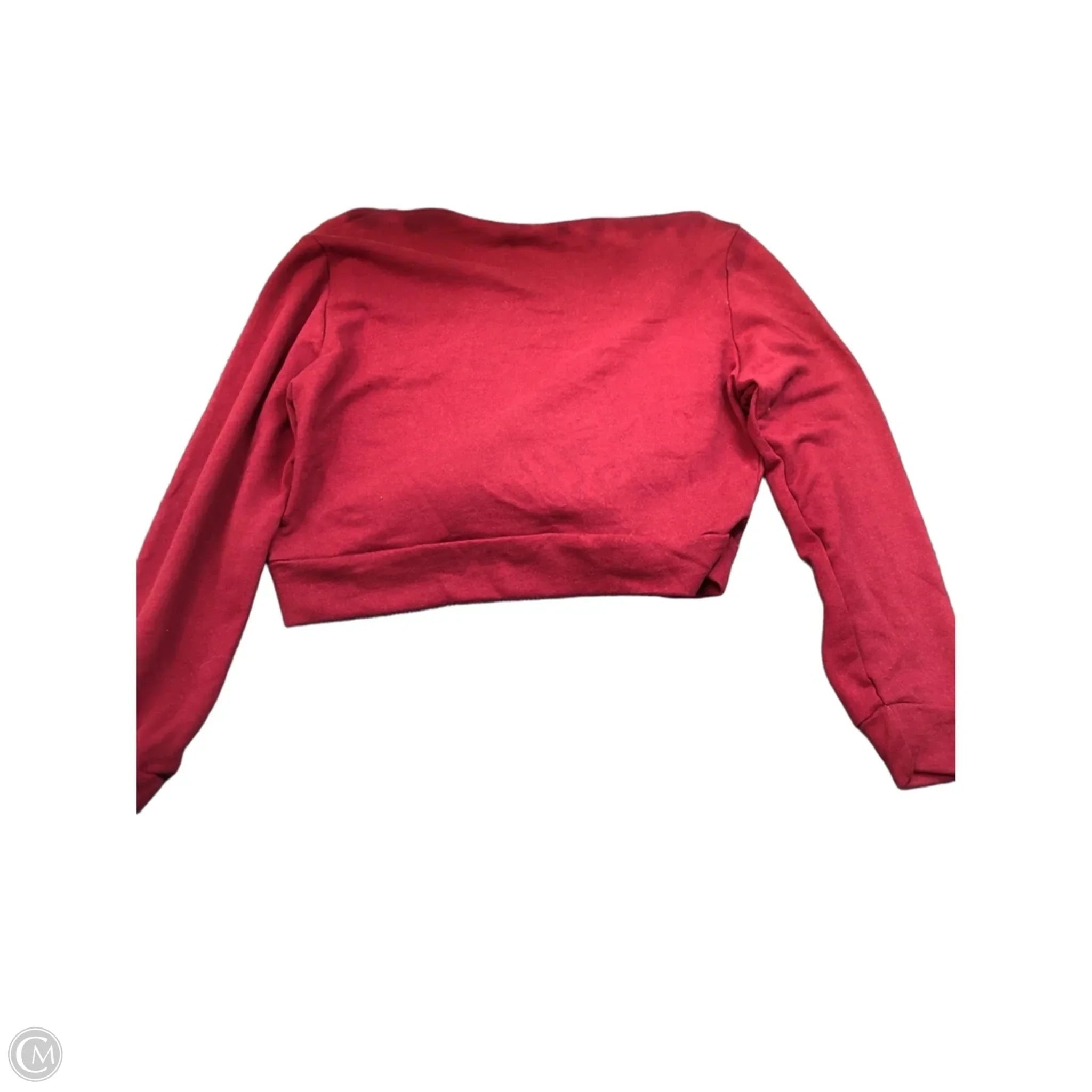 Athletic Top Long Sleeve Crewneck By Fabletics In Red, Size: Xxl
