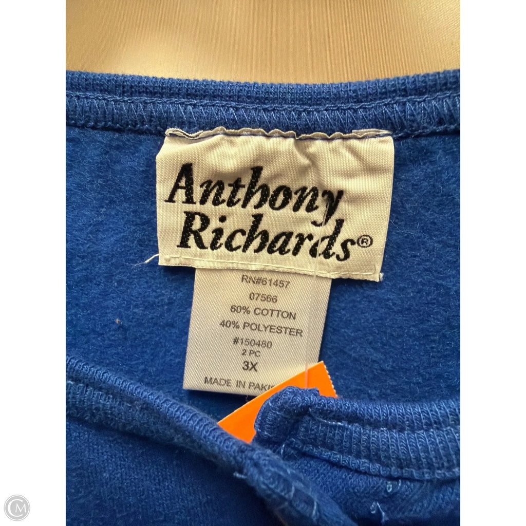 Athletic Pants 2pc By Clothes Mentor In Blue, Size: 3x