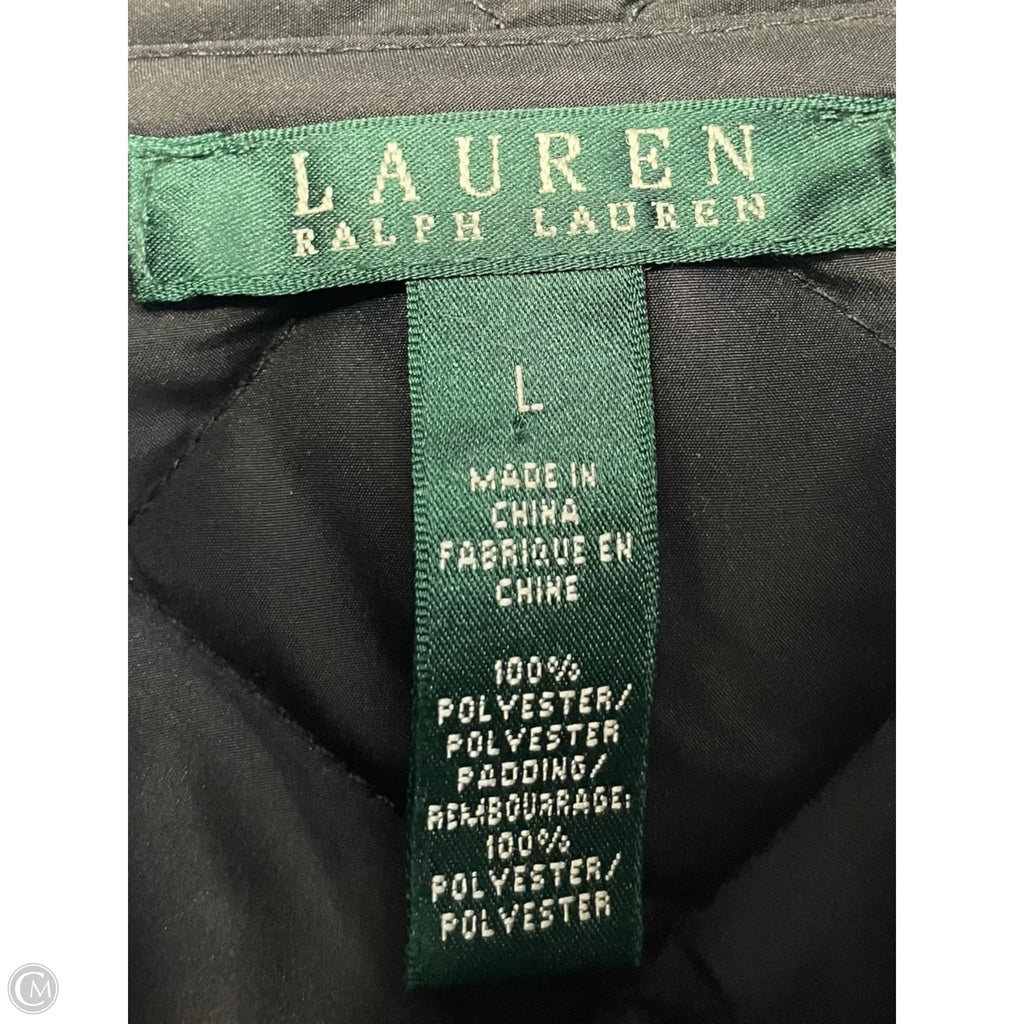 Vest Puffer & Quilted By Lauren By Ralph Lauren In Black, Size: L