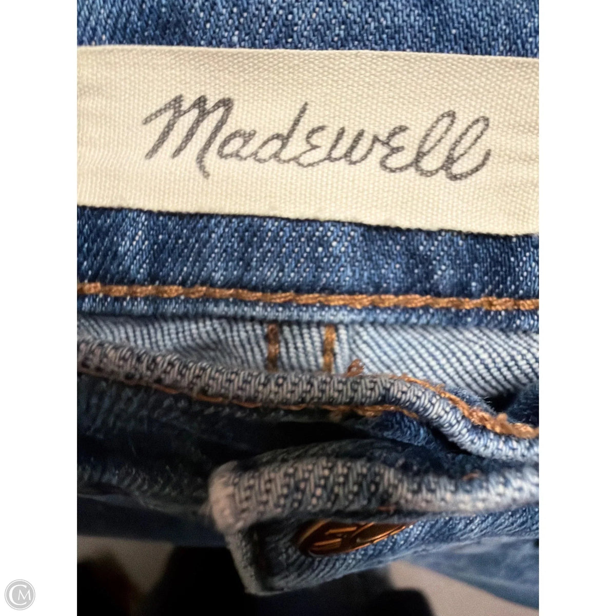 Jeans Straight By Madewell In Blue Denim, Size: 0