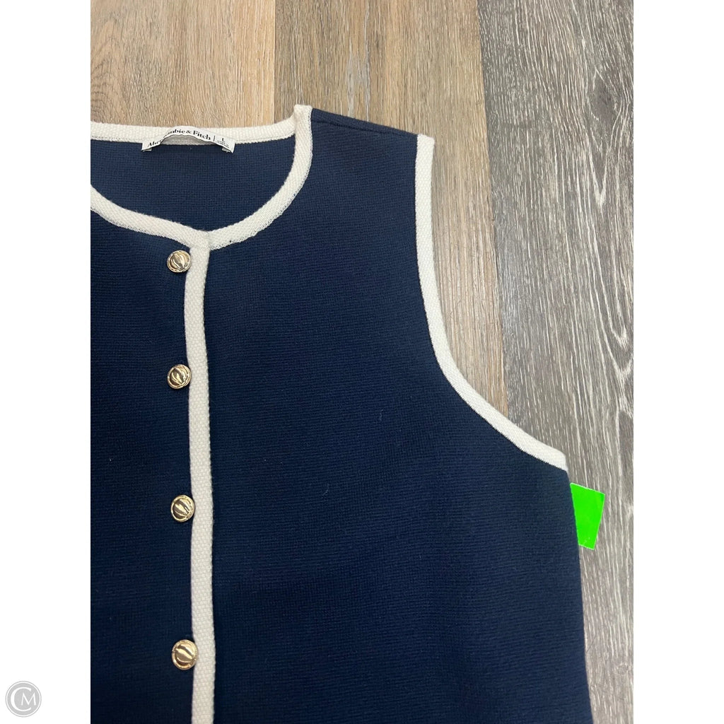 Vest Sweater By Abercrombie And Fitch In Navy, Size: L