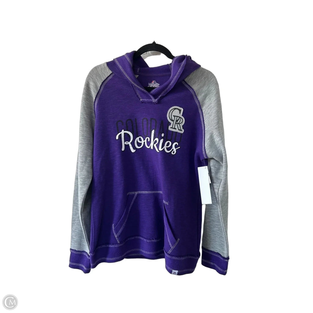Sweatshirt Crewneck By Majestic In Purple, Size: M