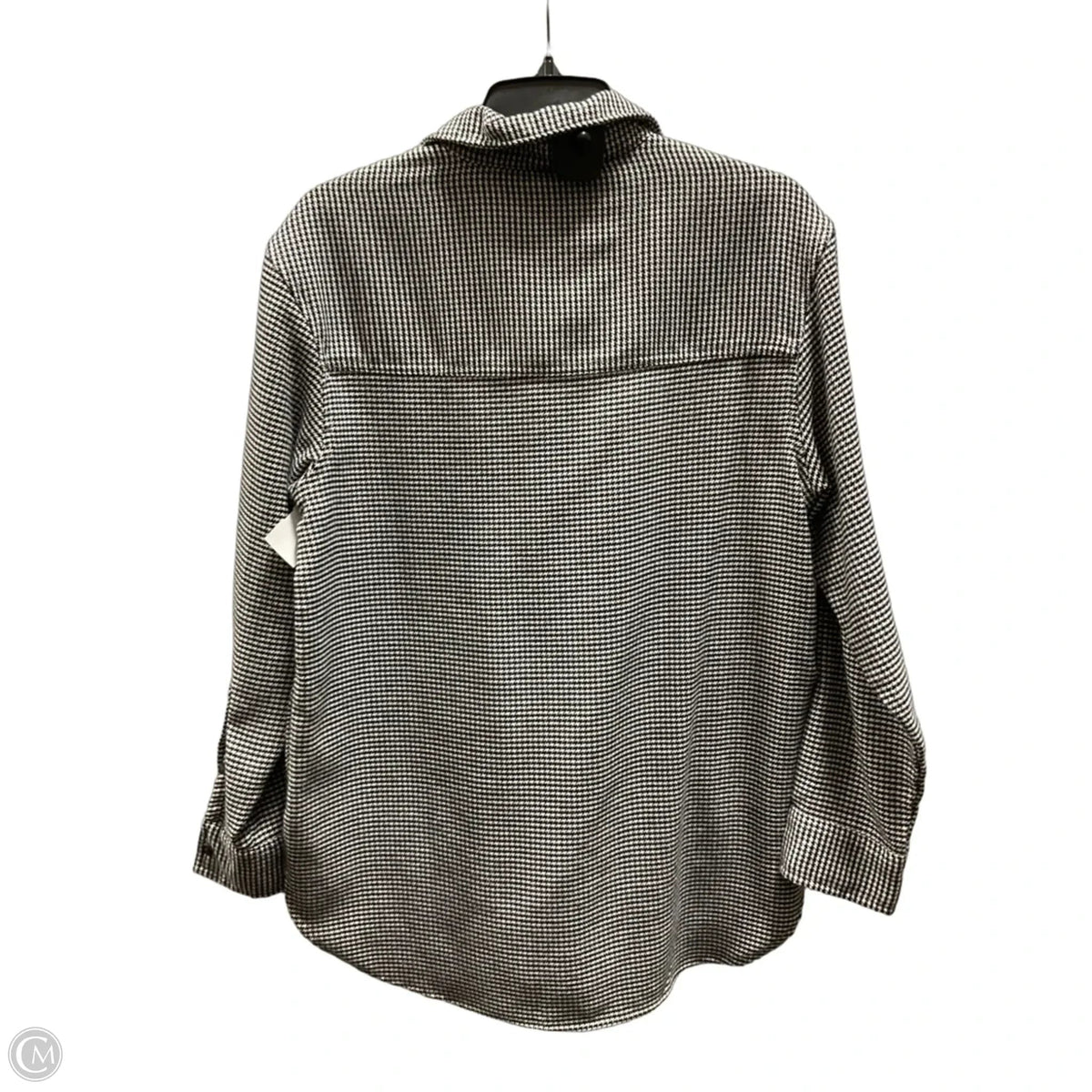 Blouse Long Sleeve By Abercrombie And Fitch In Black & White, Size: S