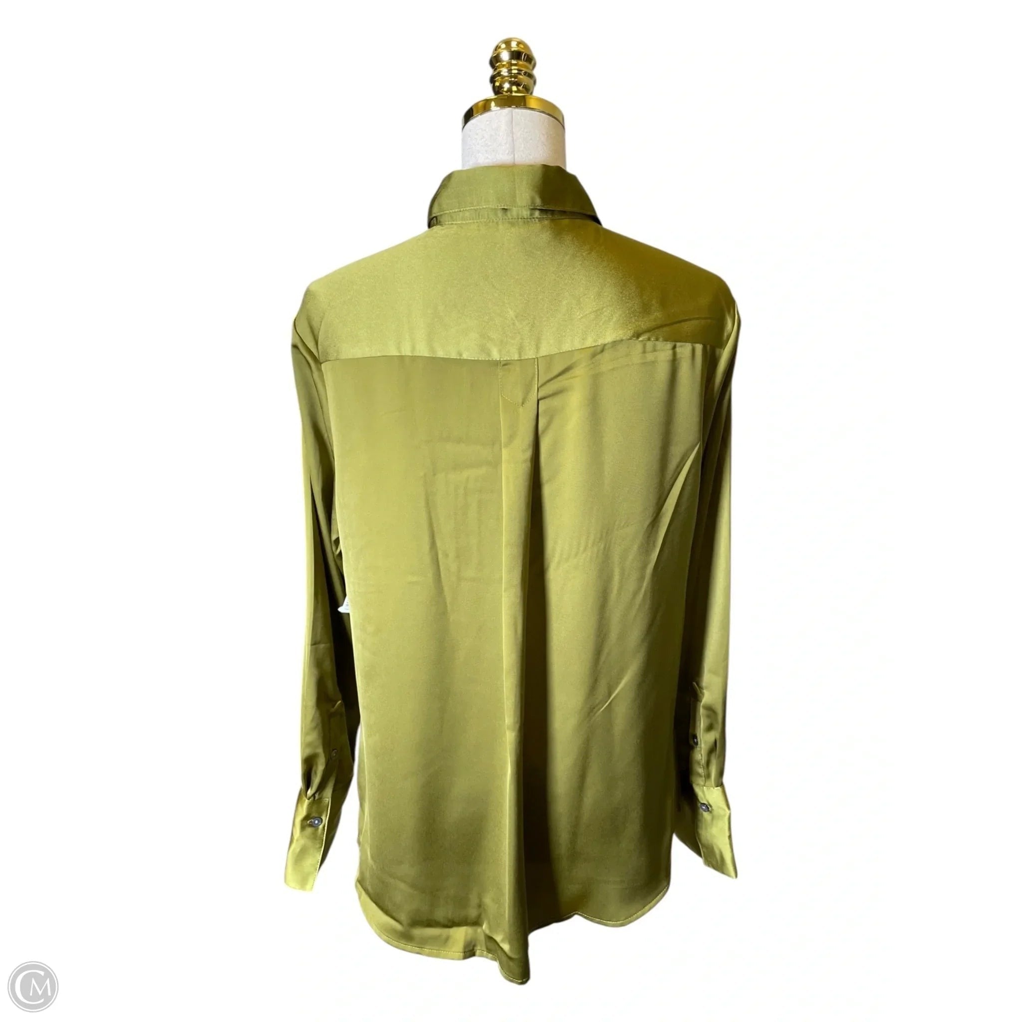 Top Long Sleeve By Banana Republic In Green, Size: L
