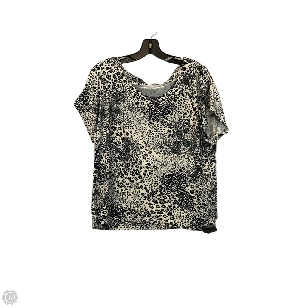Top Short Sleeve By Cure In Black & Cream, Size: Xl