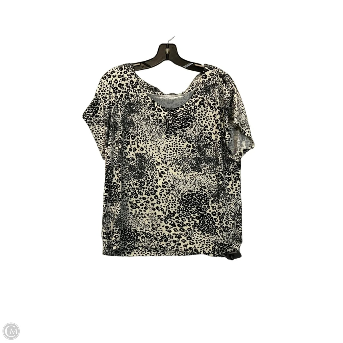 Top Short Sleeve By Cure In Black & Cream, Size: Xl
