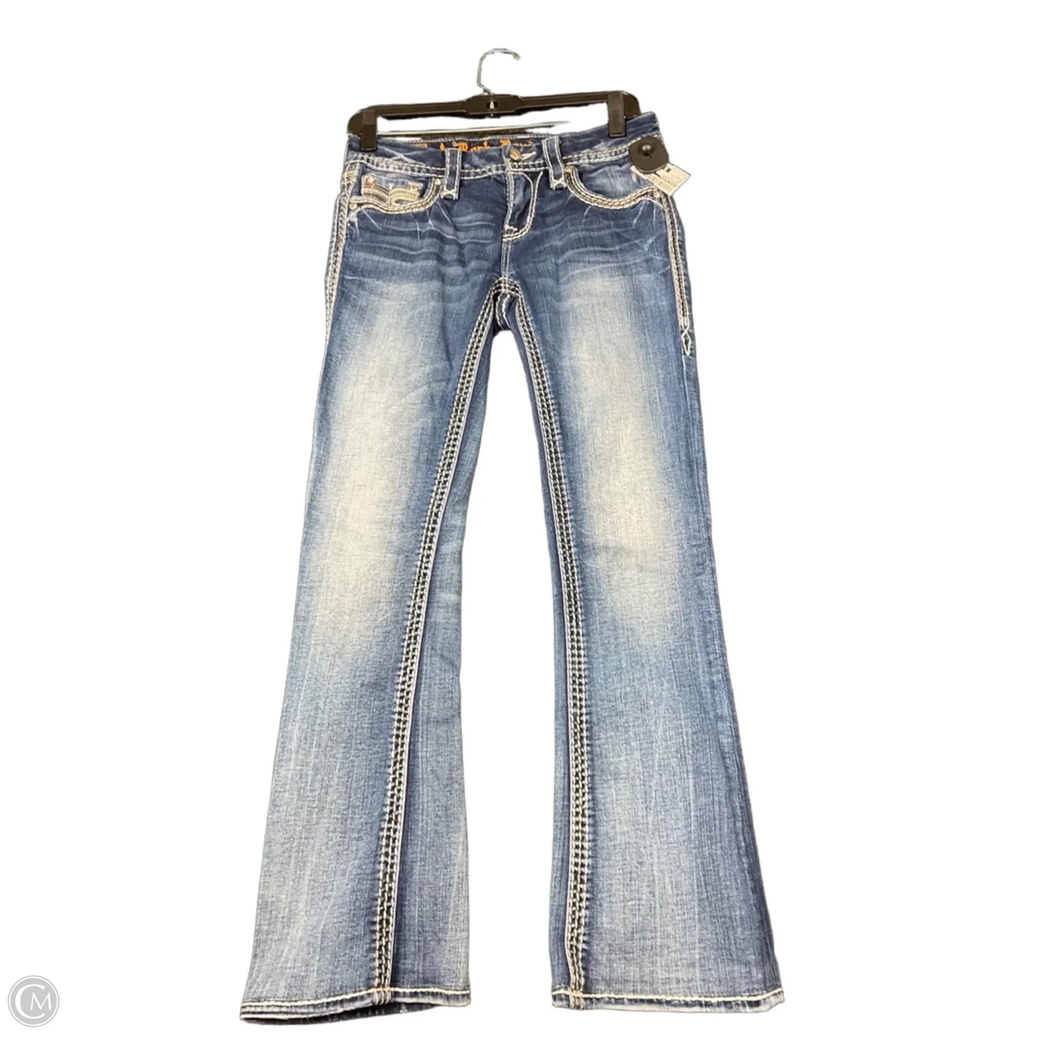 Jeans Flared By Rock Revival In Blue Denim, Size: 2