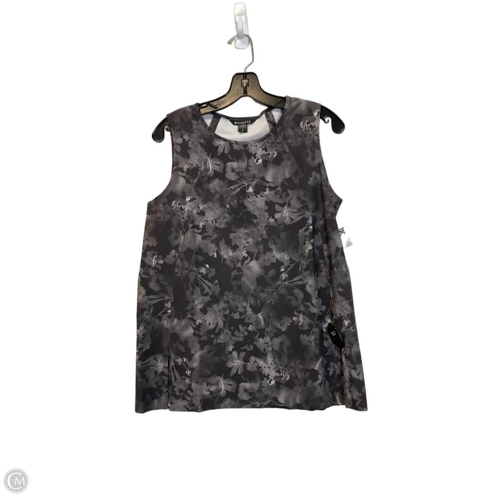 Athletic Tank Top By Athleta In Black & Grey, Size: S