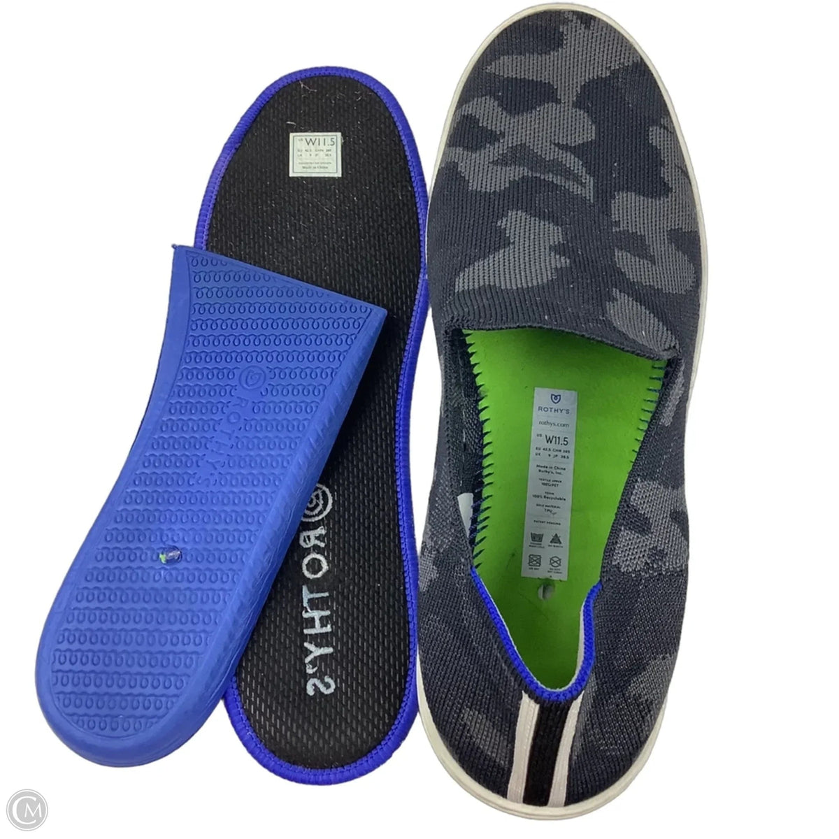 Shoes Flats By Rothys In Camouflage Print, Size: 11.5