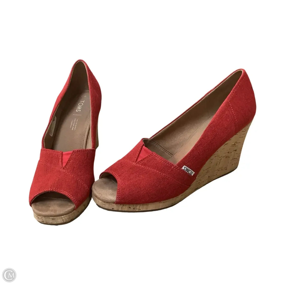 Shoes Heels Wedge By Toms In Red, Size: 11