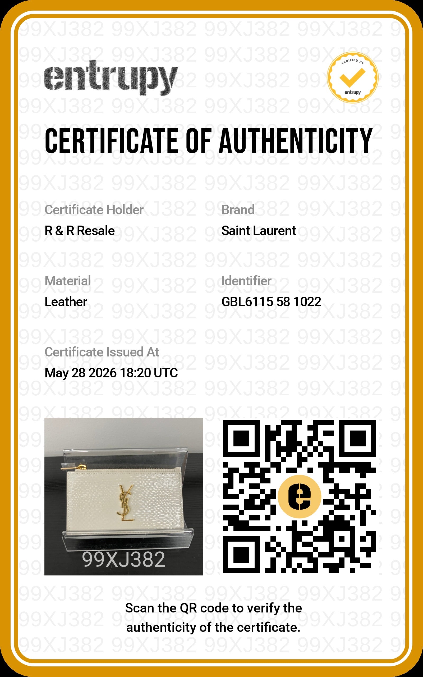 Id/card Holder Luxury Designer By Yves Saint Laurent