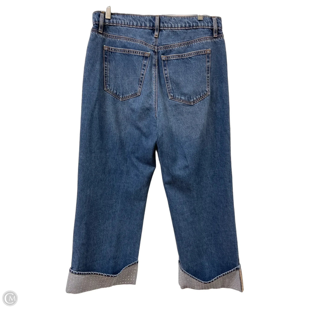 Jeans Wide Leg By Loft In Blue Denim, Size: 8p