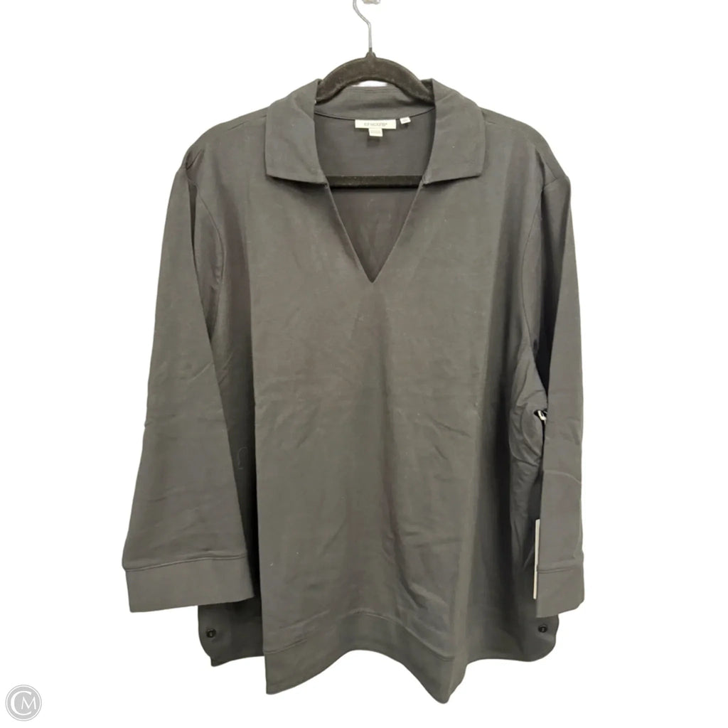 Top 3/4 Sleeve By Chicos In Black, Size: Xxl