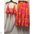 Skirt Set 2pc By Shein In Orange & Pink, Size: L