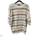 Sweater Short Sleeve By Dokotoo In Tan & White, Size: Xl