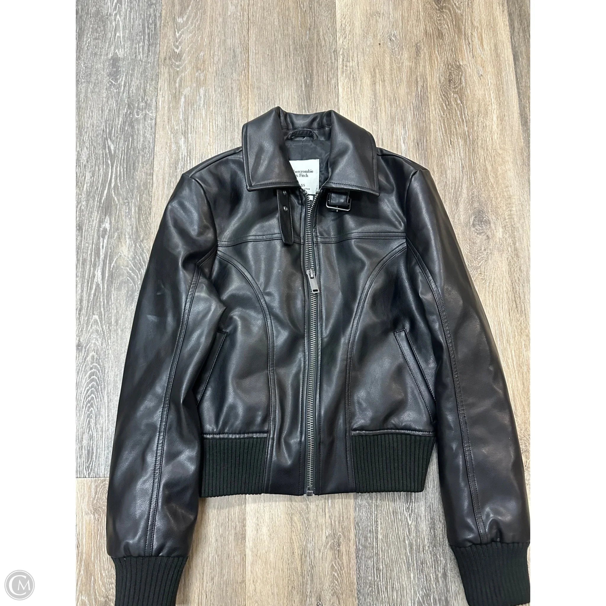 Jacket Moto By Abercrombie And Fitch In Black, Size: Xs