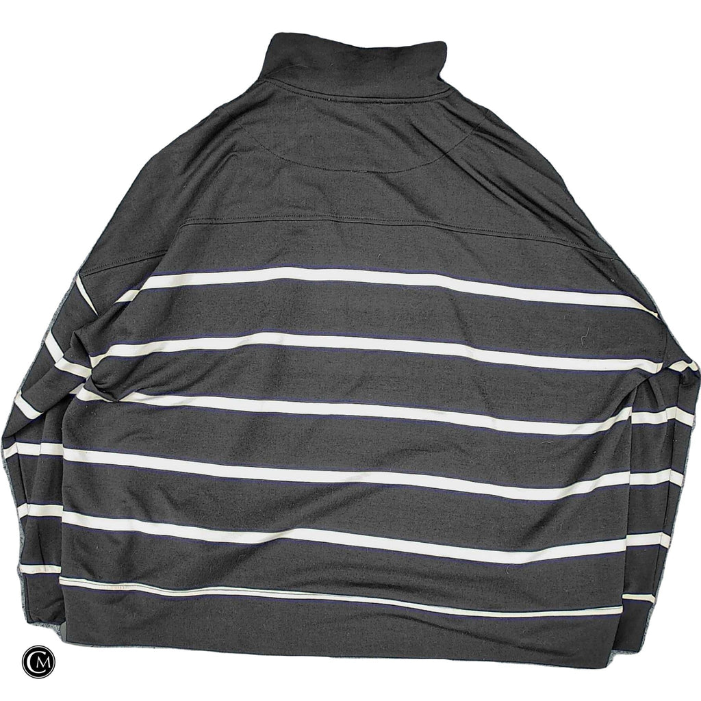 Sweatshirt Collar By Cable And Gauge In Black & White, Size: 3x
