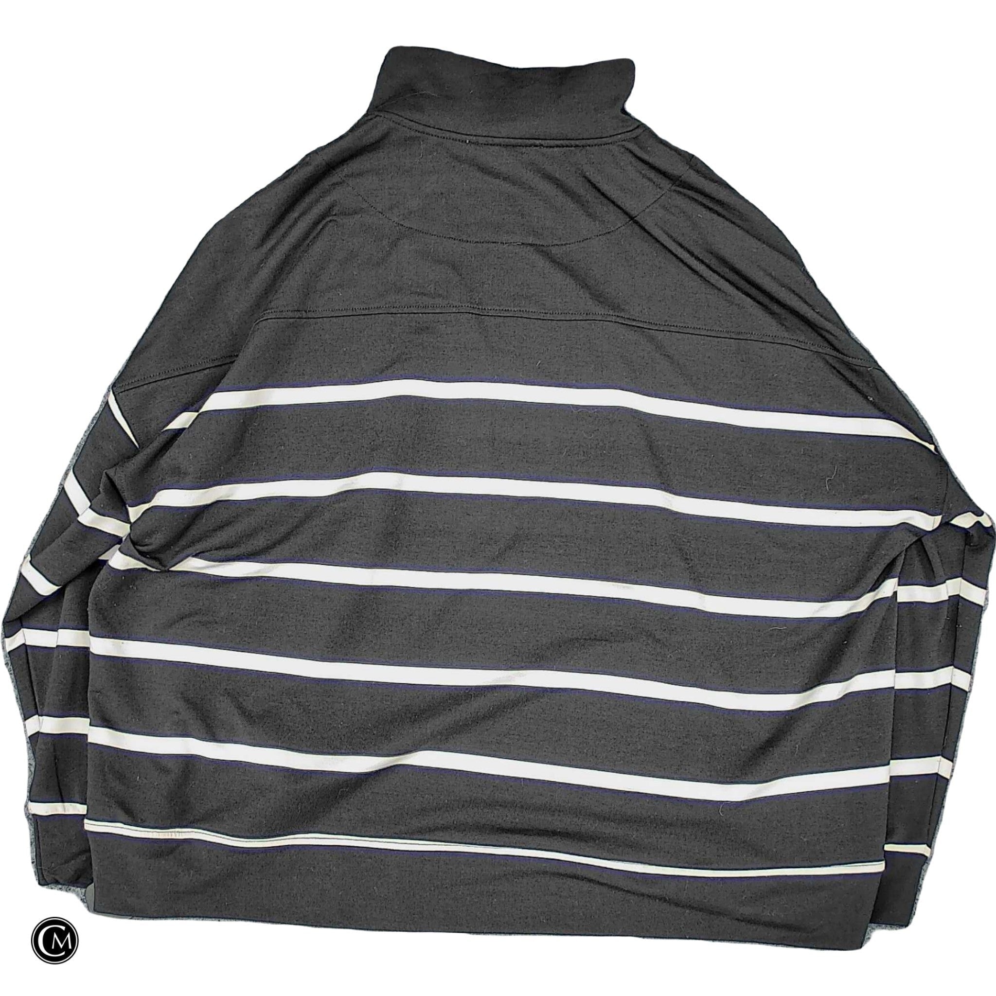 Sweatshirt Collar By Cable And Gauge In Black & White, Size: 3x