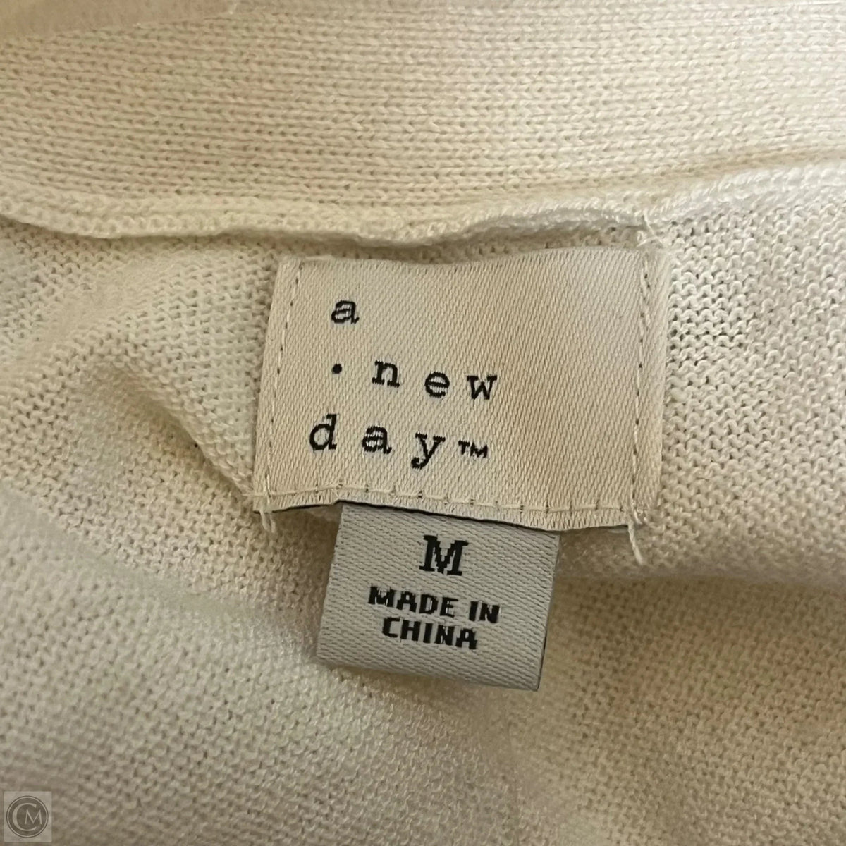 Sweater Cardigan By A New Day In Cream, Size: M
