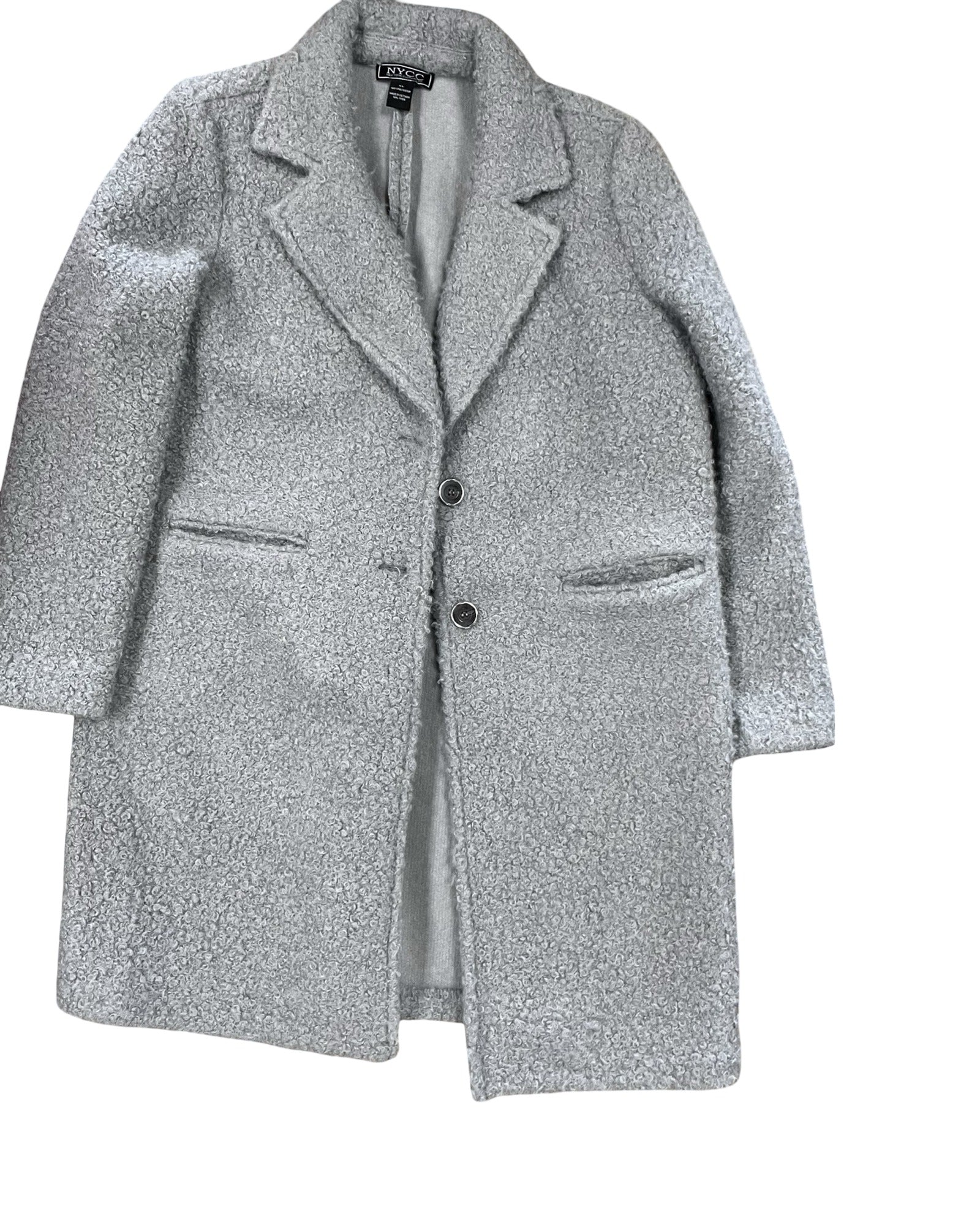 Coat Faux Fur & Sherpa By Nycc In Grey, Size:Xl