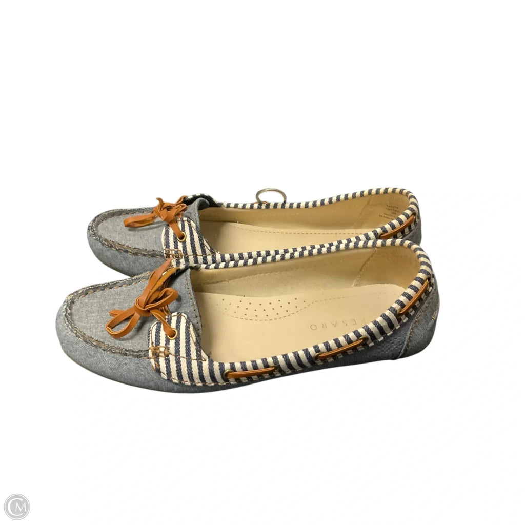 Shoes Flats By Pesaro In Blue, Size: 9