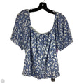 Top Short Sleeve By Versona In Blue, Size: L