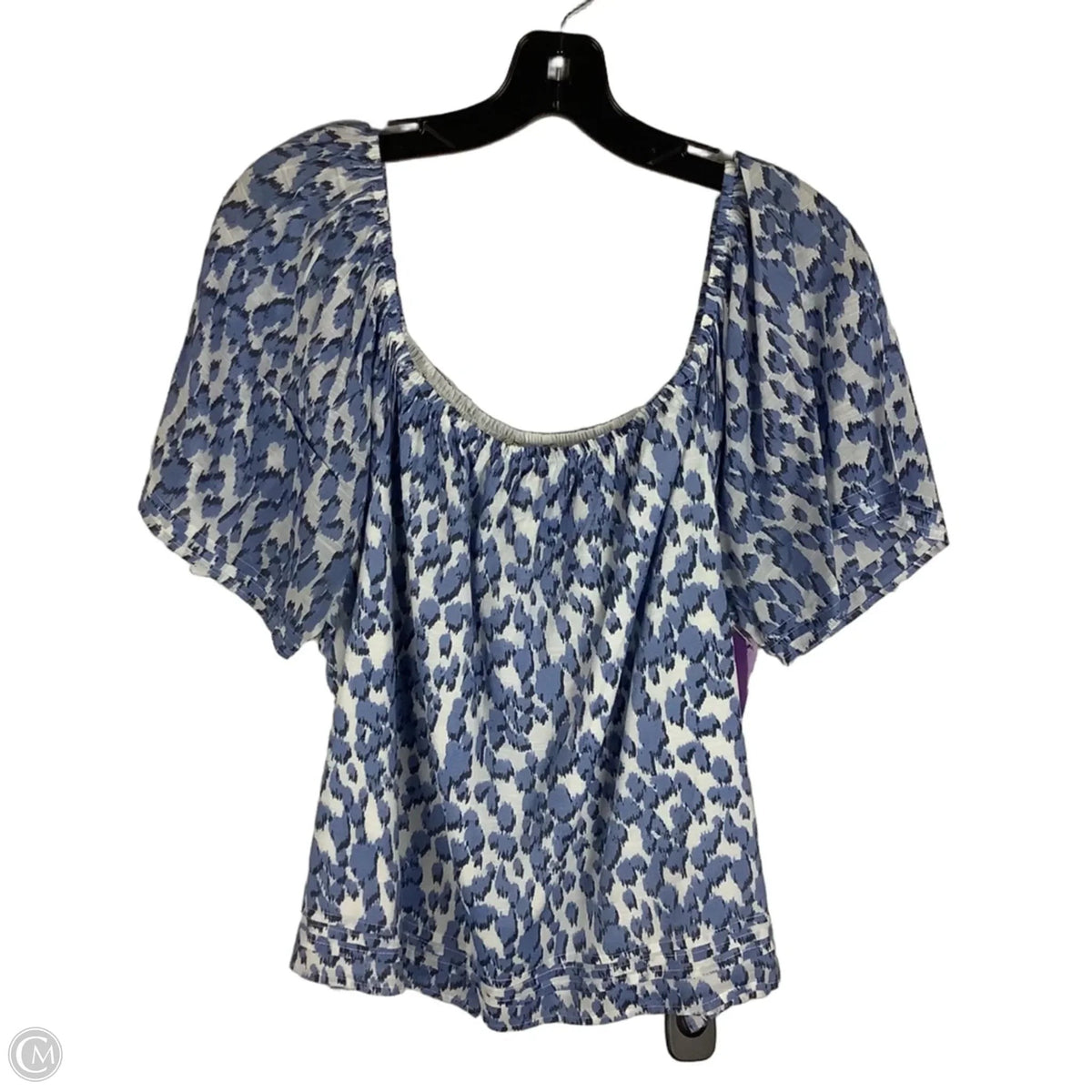 Top Short Sleeve By Versona In Blue, Size: L