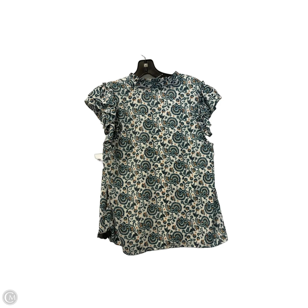 Top Sleeveless By J. Crew In Blue & Cream, Size: S