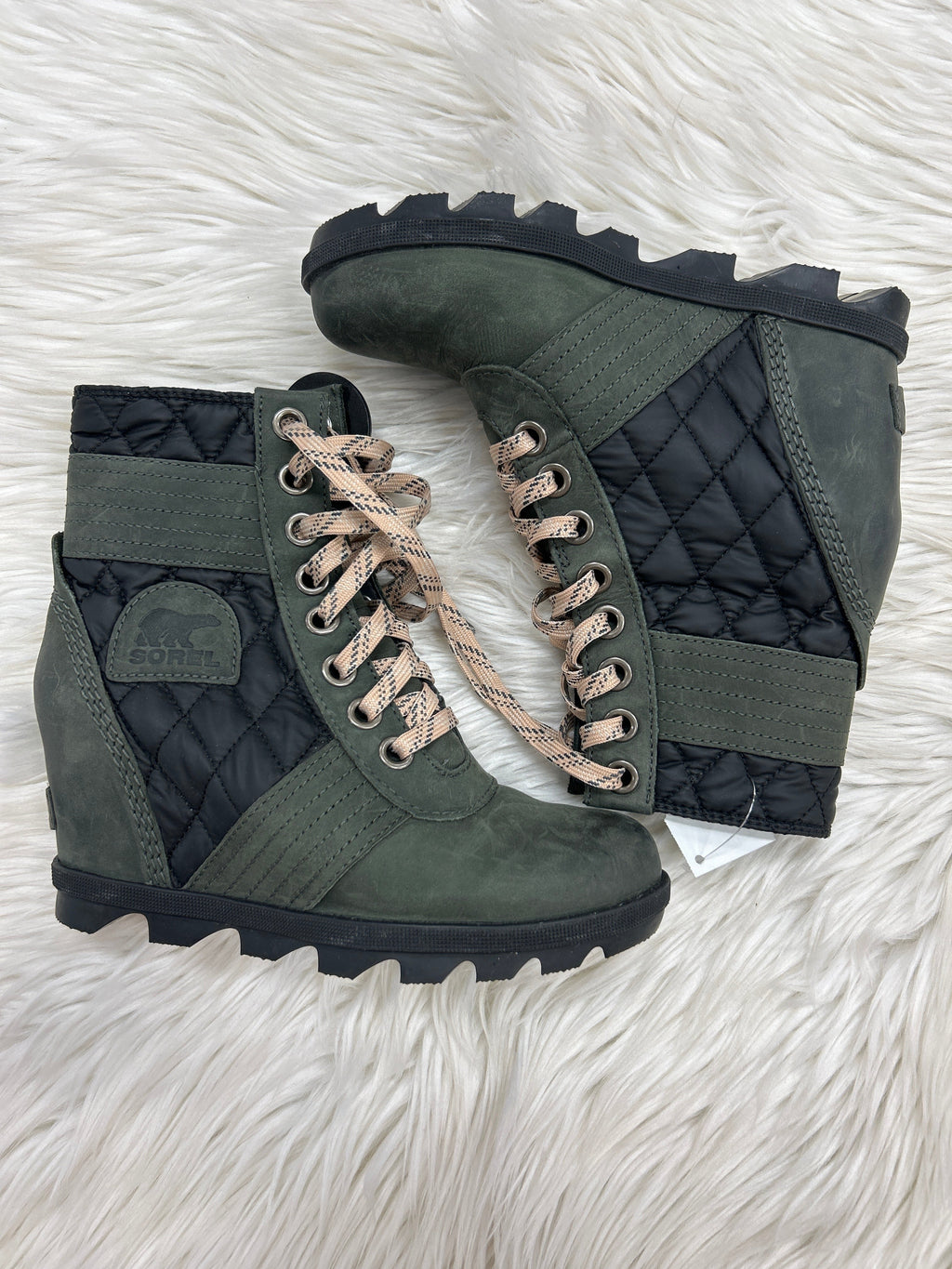 Boots Ankle Heels By Sorel In Green, Size:6