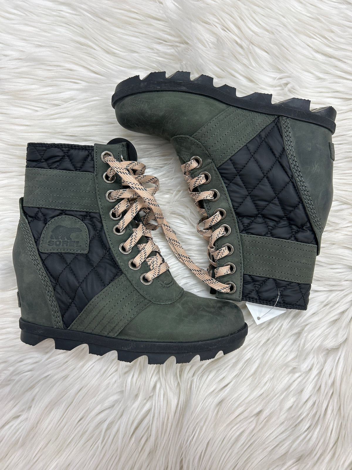 Boots Ankle Heels By Sorel In Green, Size:6