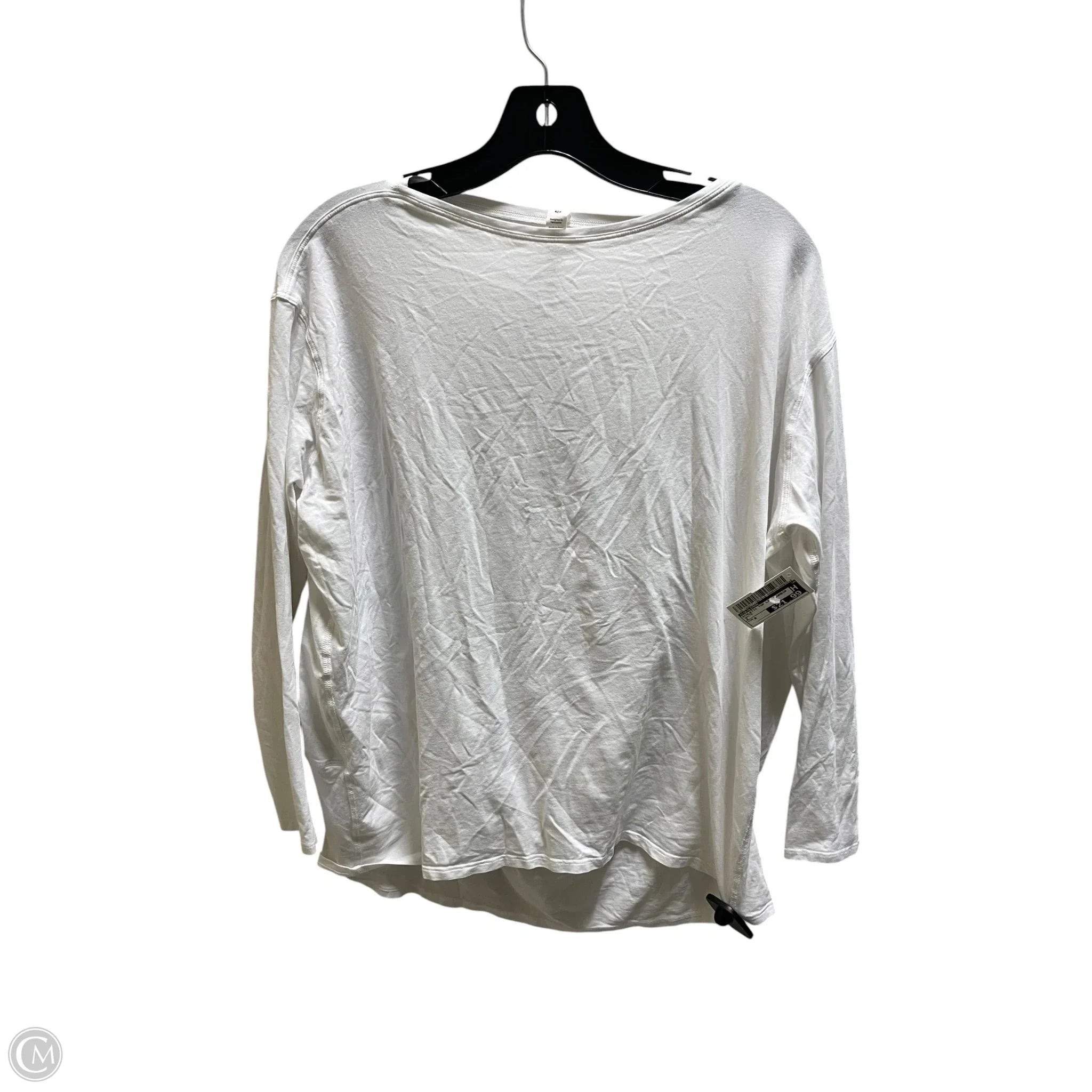 Athletic Top Long Sleeve Crewneck By Lululemon In White, Size: 8