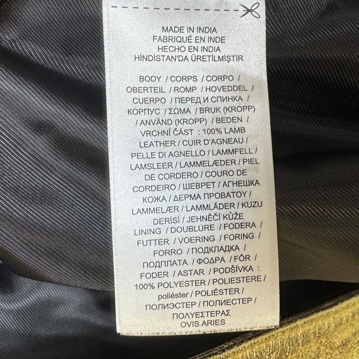 Lamb Leather Jacket By Ralph Lauren Black Label In Gold, Size: Sp