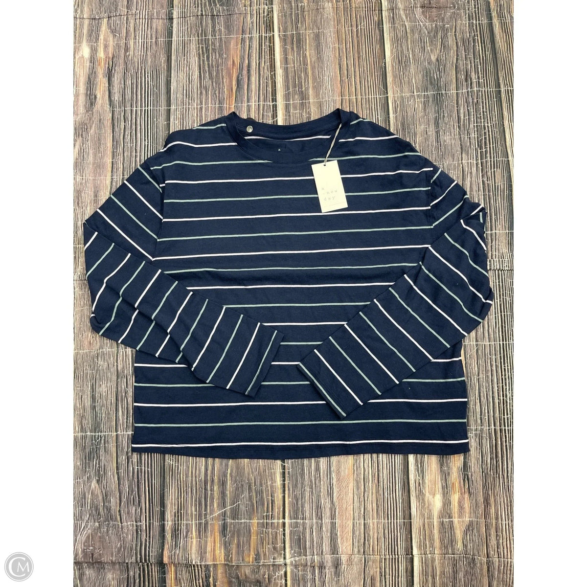 Top Long Sleeve Basic By A New Day In Blue, Size: L