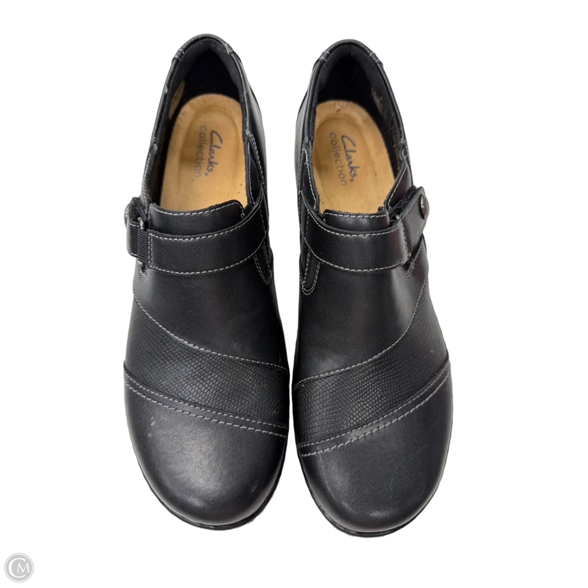 Shoes Flats By Clarks In Black, Size: 10