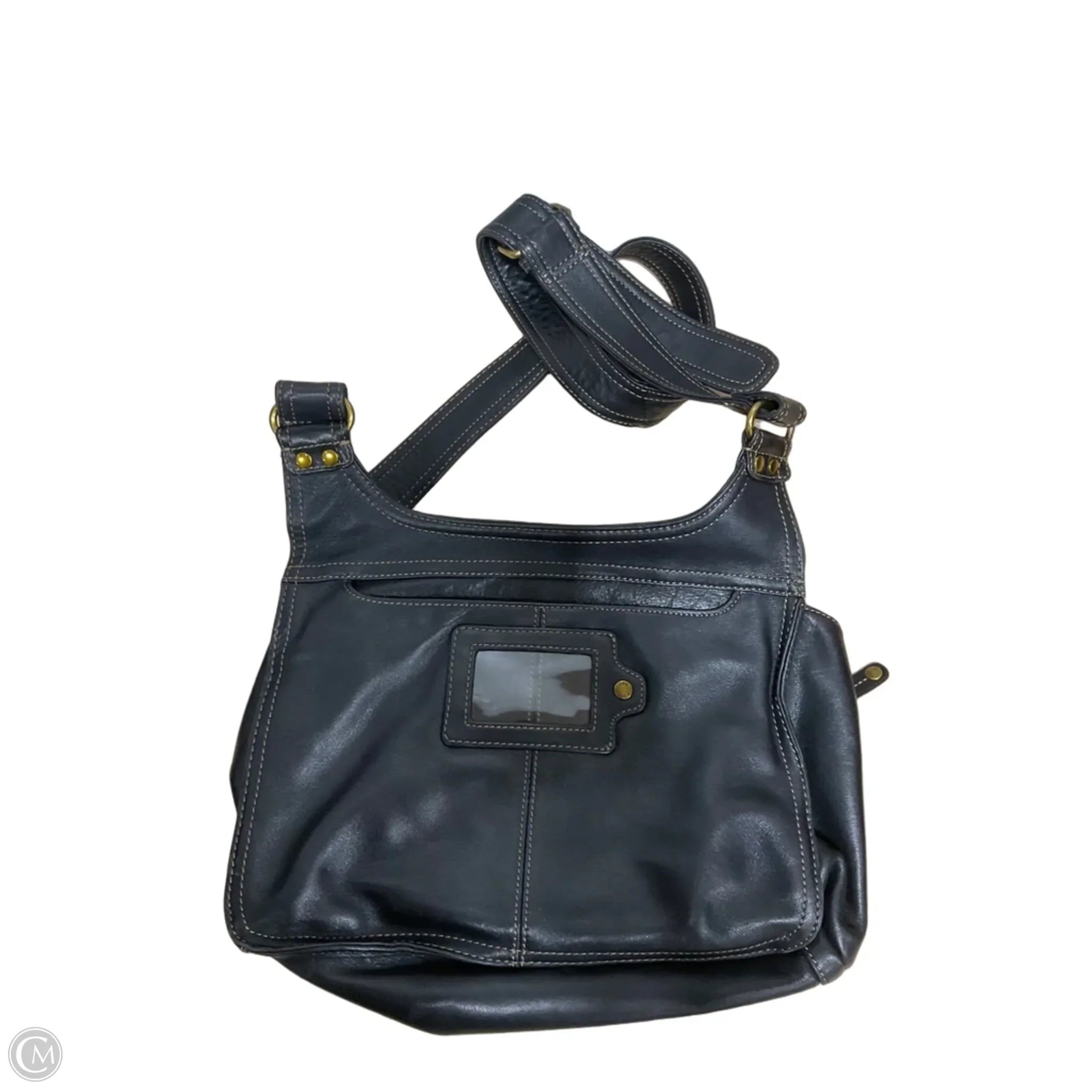Crossbody Leather By Fossil, Size: Medium