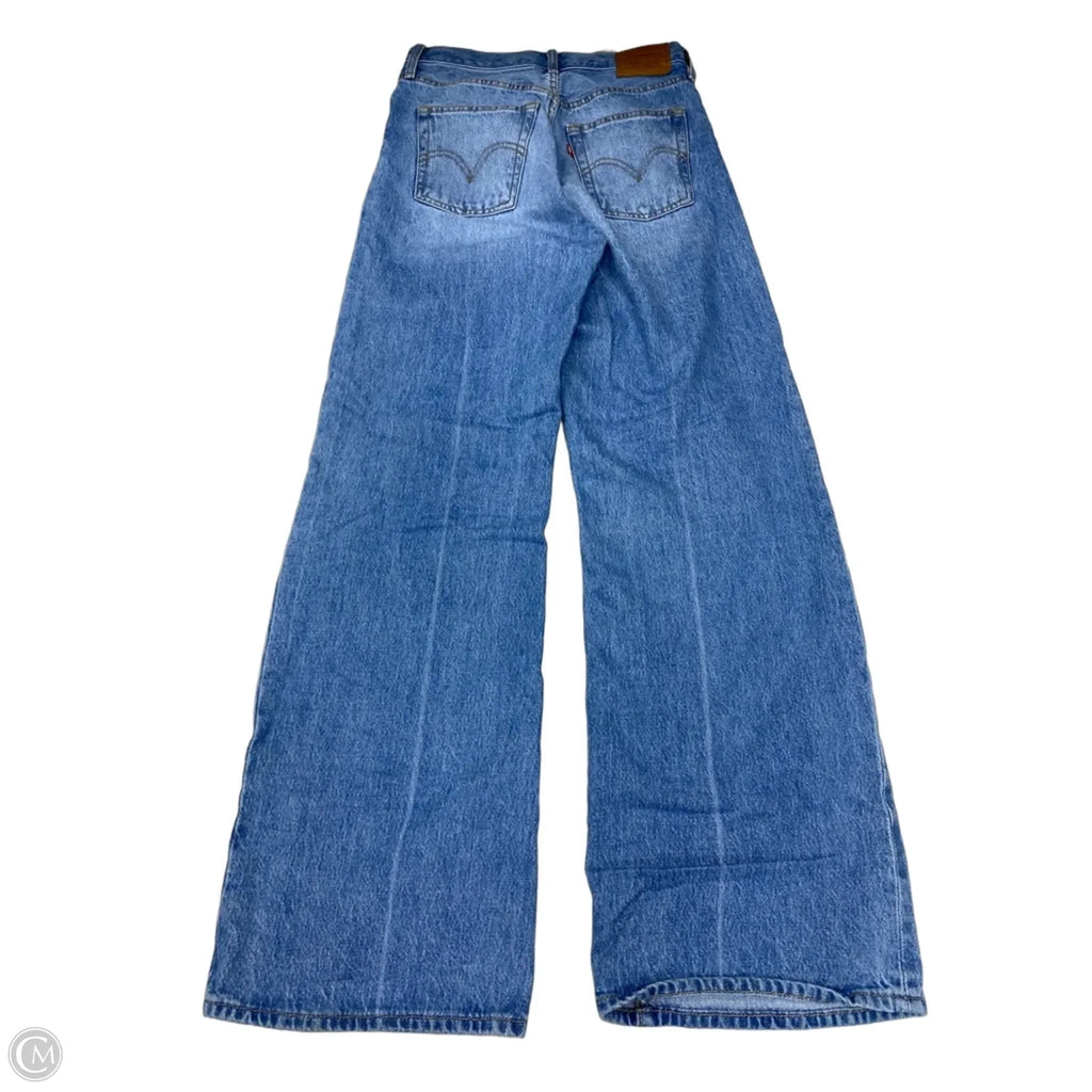 Jeans Wide Leg By Levis In Blue Denim, Size: 4