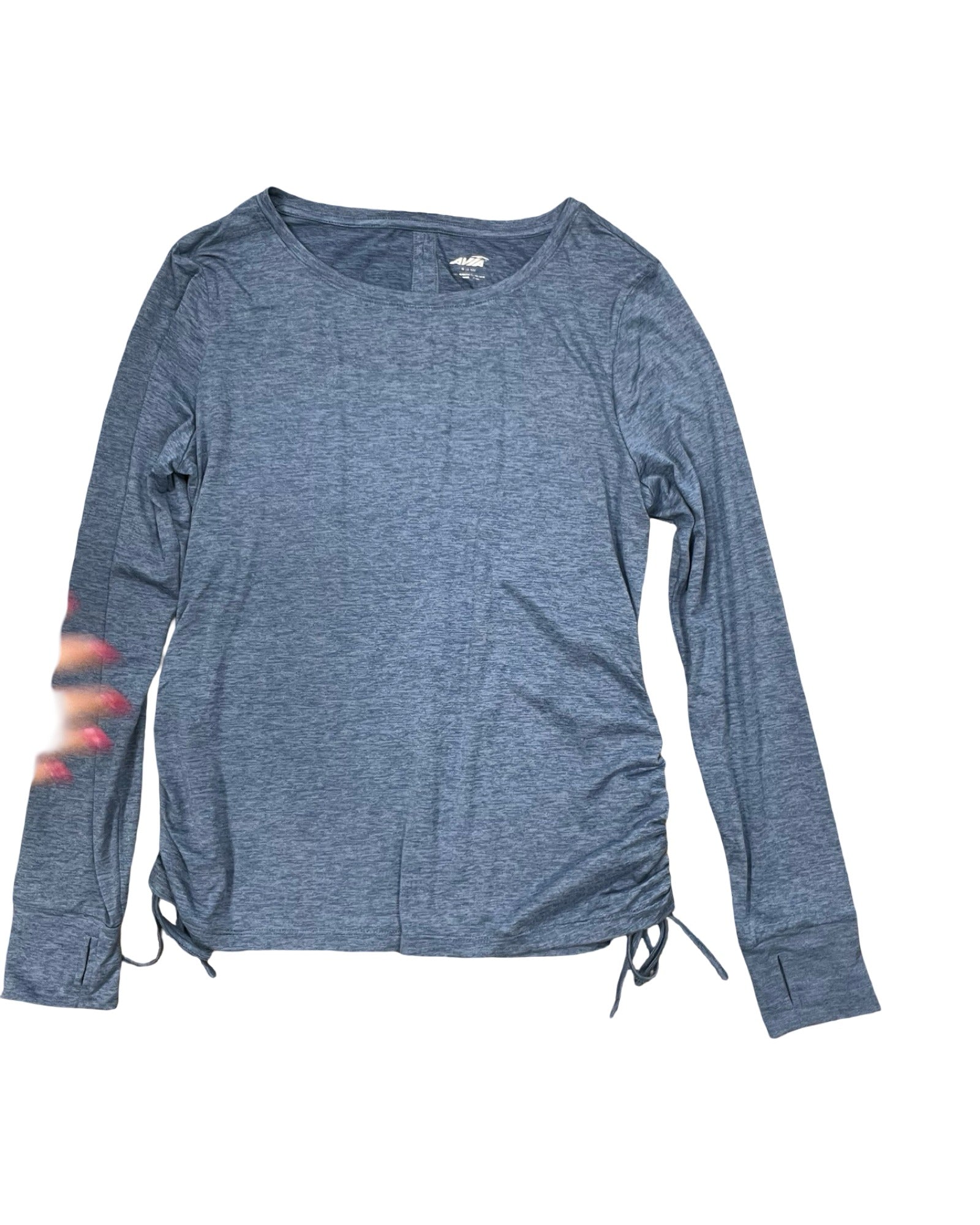 Athletic Top Ls Crewneck By Avia In Blue, Size:M