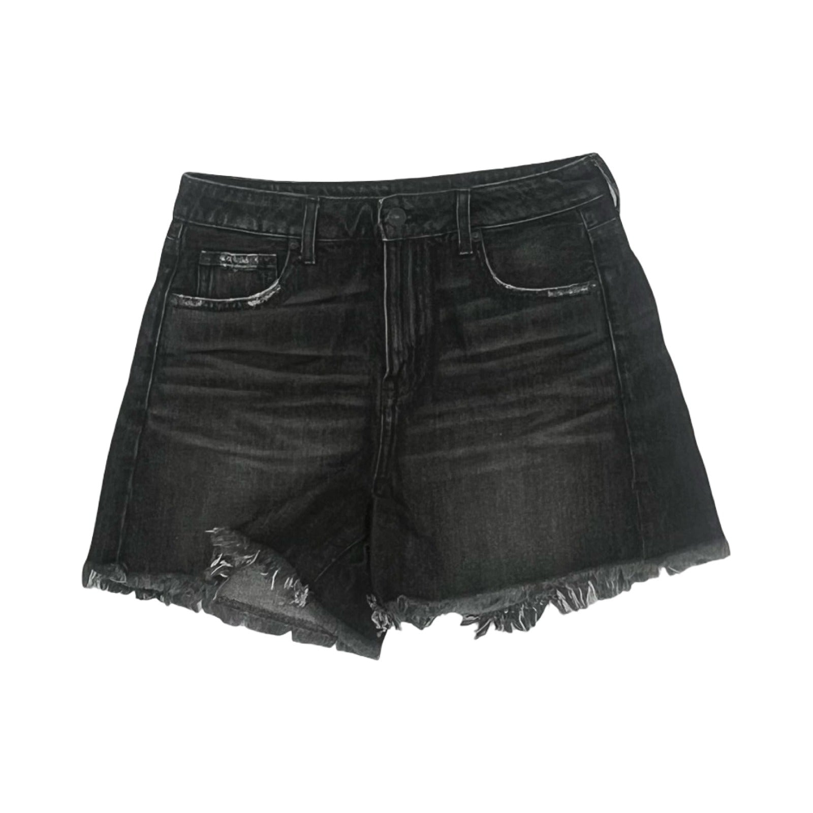Shorts By American Eagle In Black Denim, Size:4