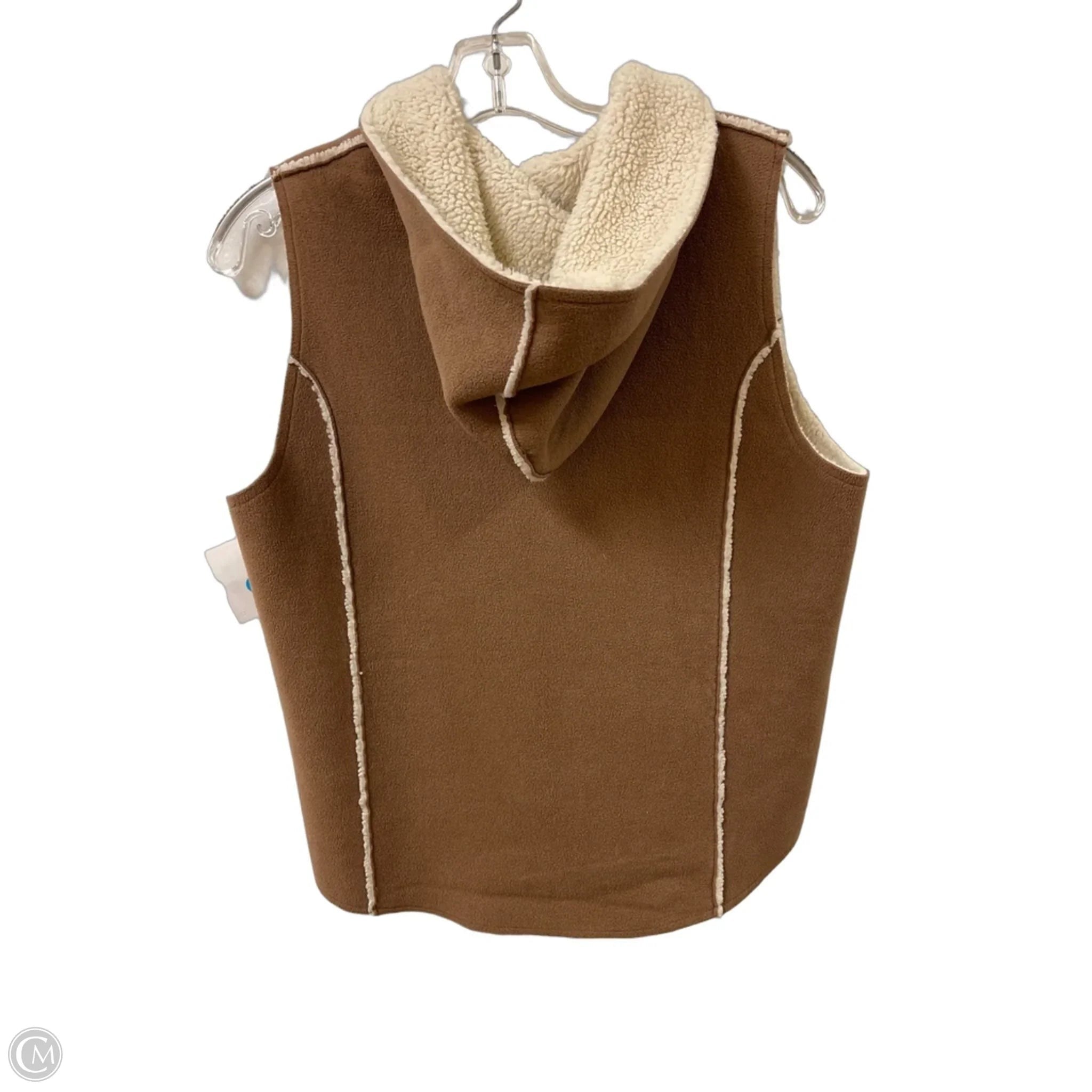 Vest Faux Fur & Sherpa By Lauren By Ralph Lauren In Brown, Size: S