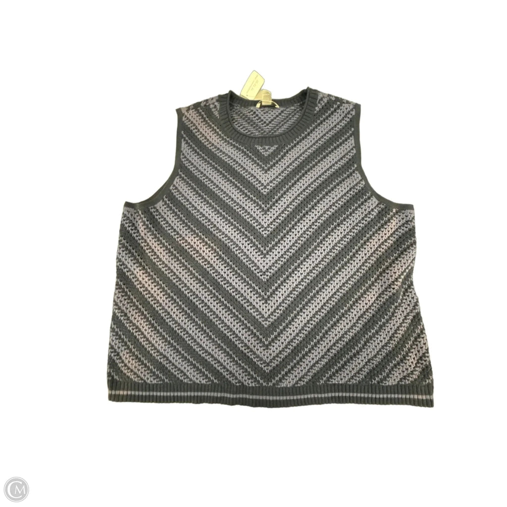 Vest Sweater By Cj Banks In Blue, Size: 3x